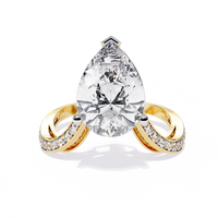 Majestic Teardrop Lab Grown Diamond Ring - Ophiratbf