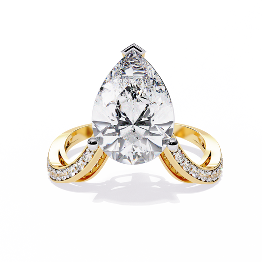 Majestic Teardrop Lab Grown Diamond Ring
