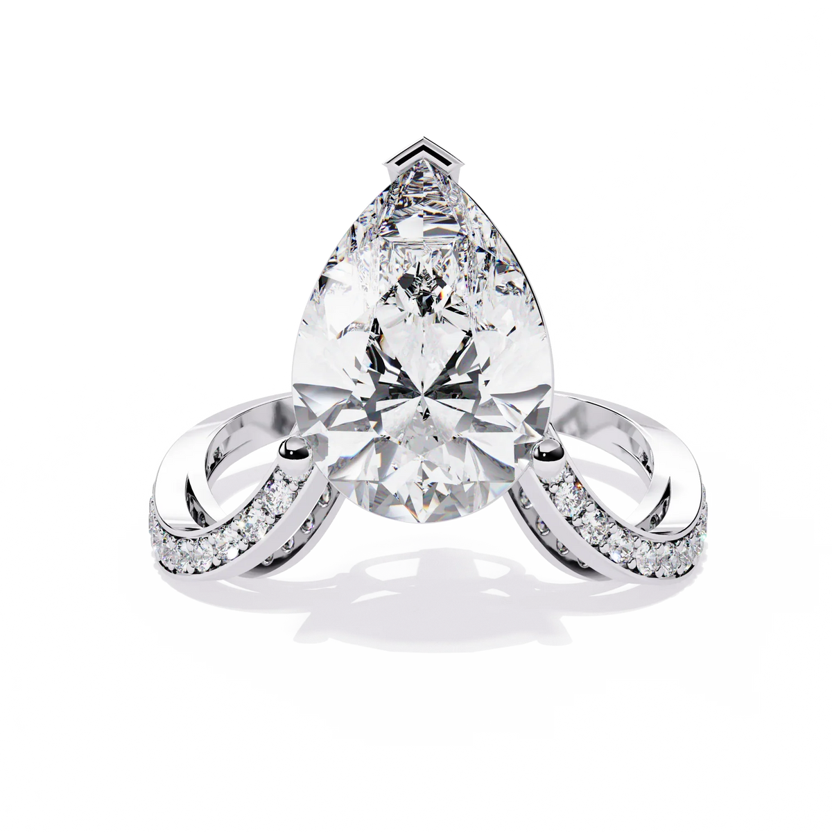 Majestic Teardrop Lab Grown Diamond Ring - Ophiratbf