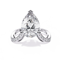 Majestic Teardrop Lab Grown Diamond Ring - Ophiratbf