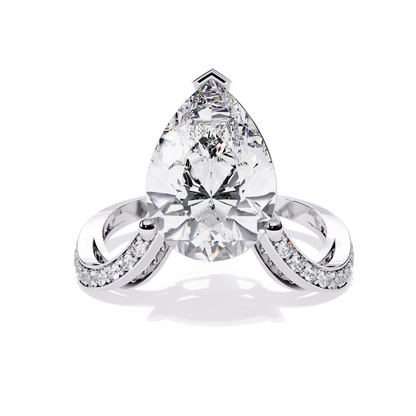 Majestic Teardrop Lab Grown Diamond Ring
