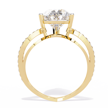 Majestic Teardrop Lab Grown Diamond Ring