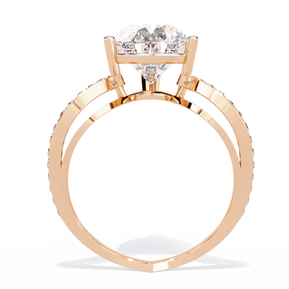 Majestic Teardrop Lab Grown Diamond Ring