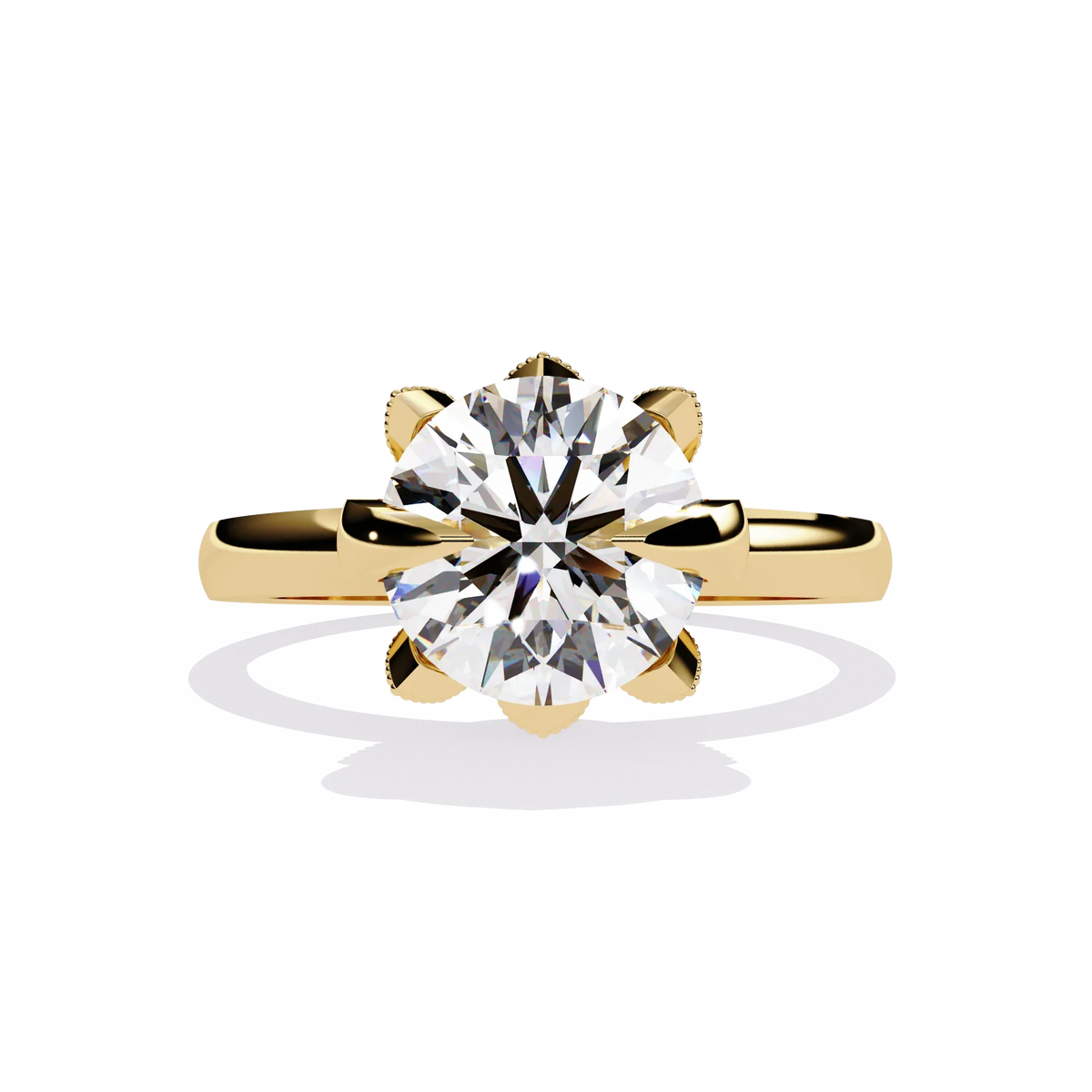 Rpund Shape Lab Grown Diamond Ring - Ophiratbf