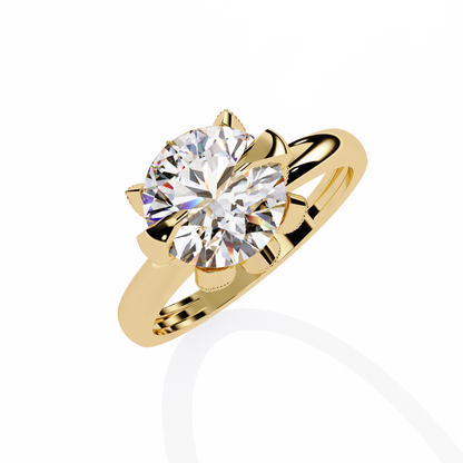 Rpund Shape  Lab Grown Diamond Ring