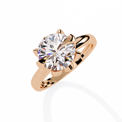 Rpund Shape  Lab Grown Diamond Ring