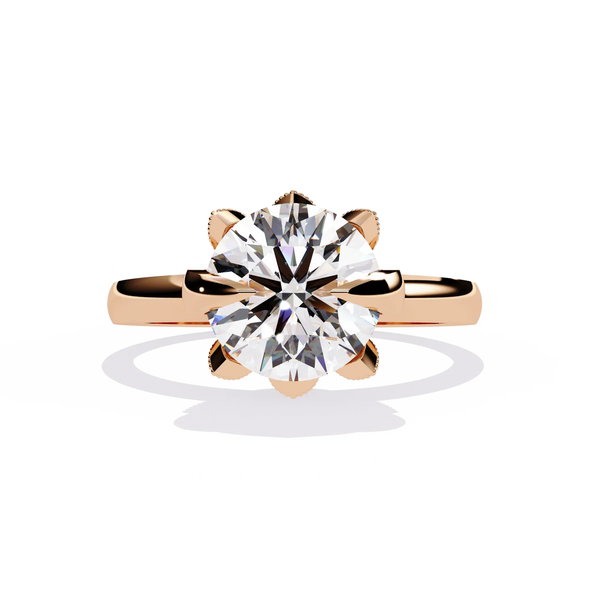 Rpund Shape Lab Grown Diamond Ring - Ophiratbf