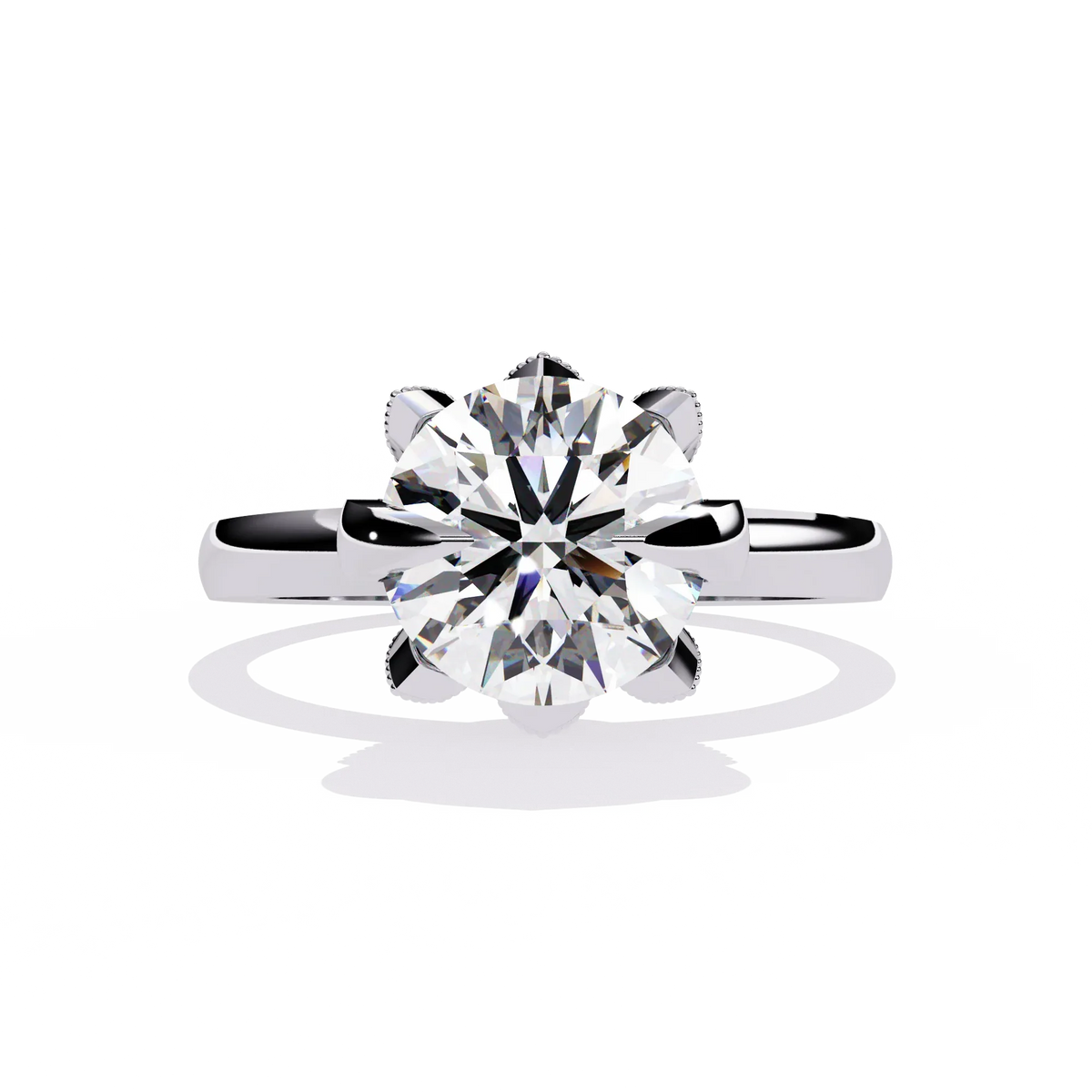 Rpund Shape Lab Grown Diamond Ring - Ophiratbf