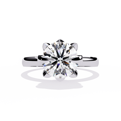 Rpund Shape  Lab Grown Diamond Ring
