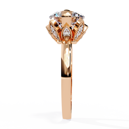 Rpund Shape  Lab Grown Diamond Ring