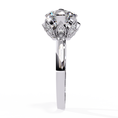 Rpund Shape  Lab Grown Diamond Ring