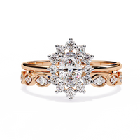 Sunburst Halo Lab Grown Diamond Ring - Ophiratbf