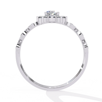 Sunburst Halo Lab Grown Diamond Ring - Ophiratbf