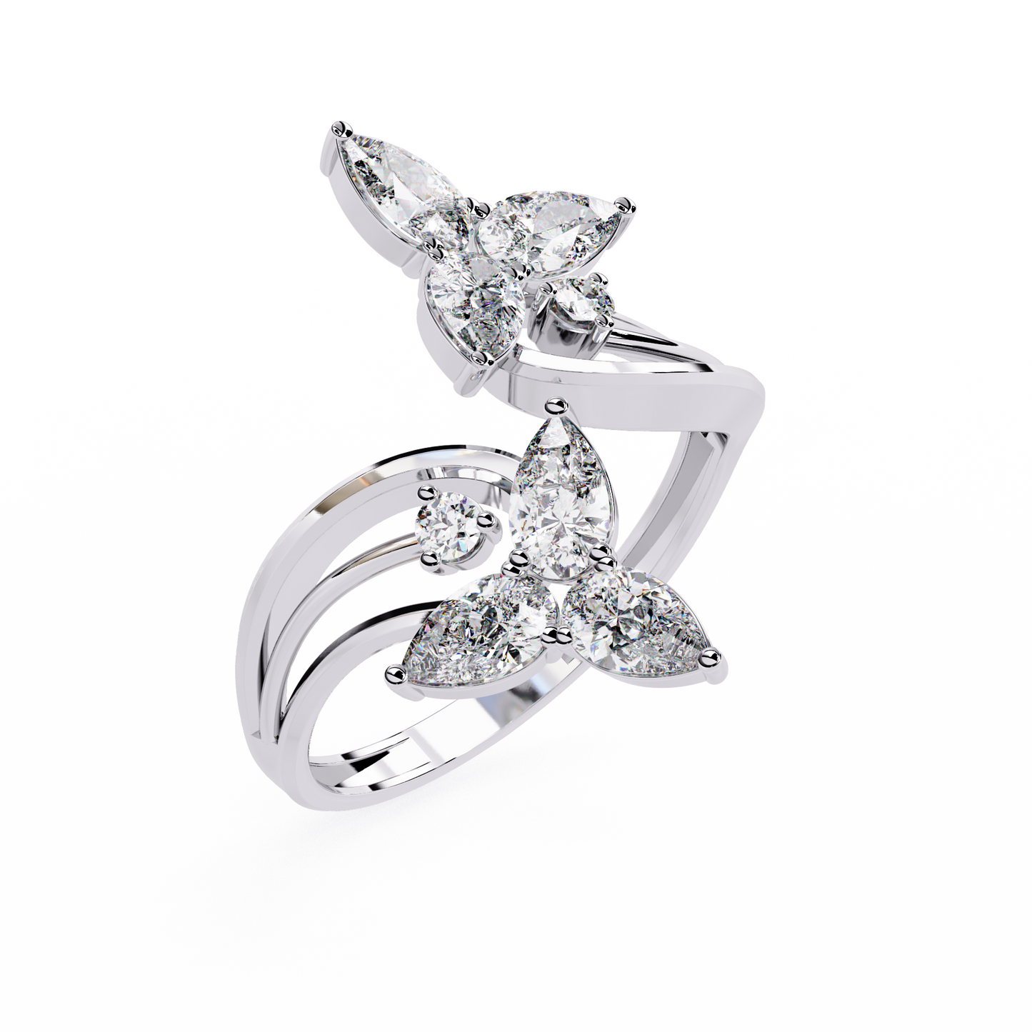 butterfly waltz lab grown diamond ring