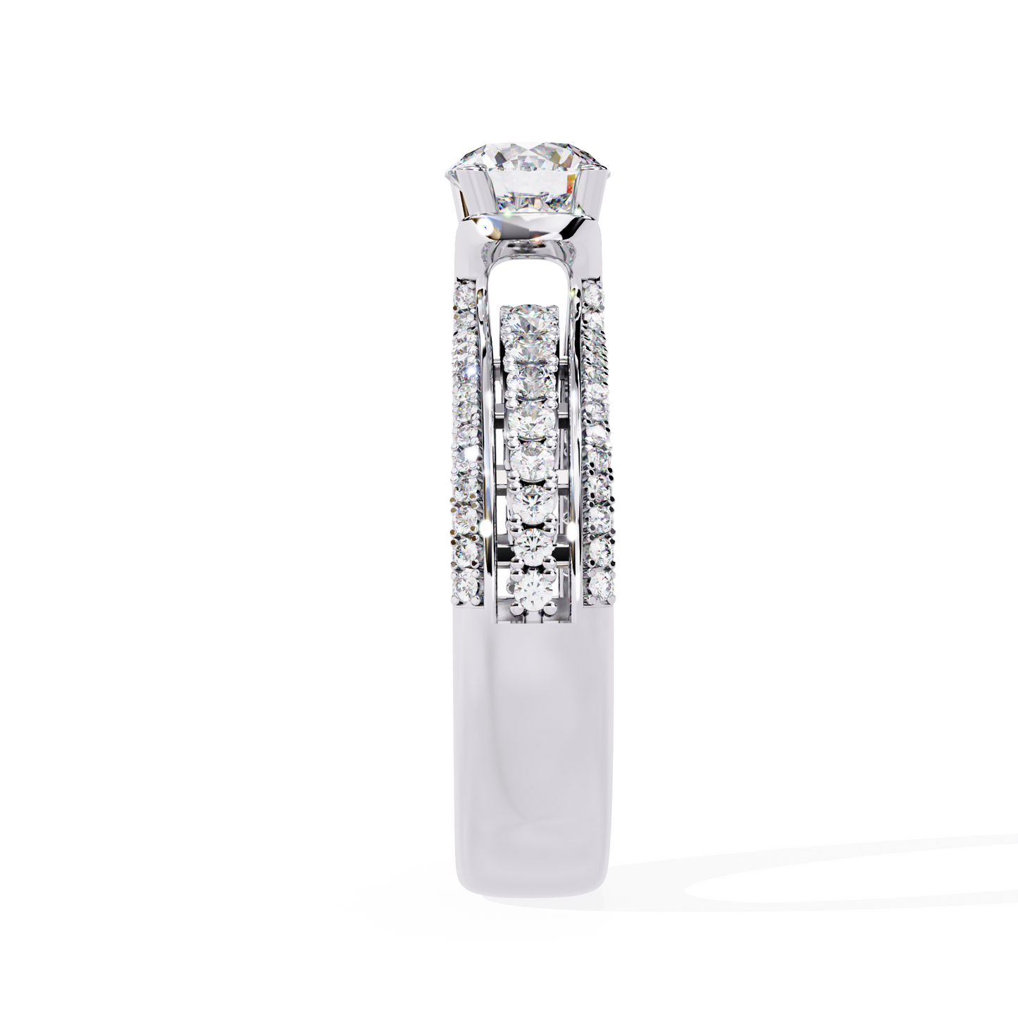 ophira grandeur pavé lab grown diamond ring