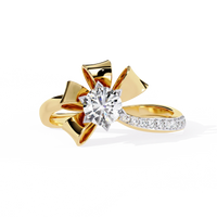 Ribbon Bloom Lab Grown Diamond Ring - Ophiratbf
