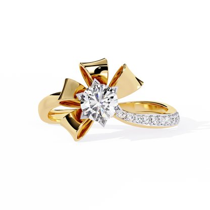 Ribbon Bloom Lab Grown Diamond Ring