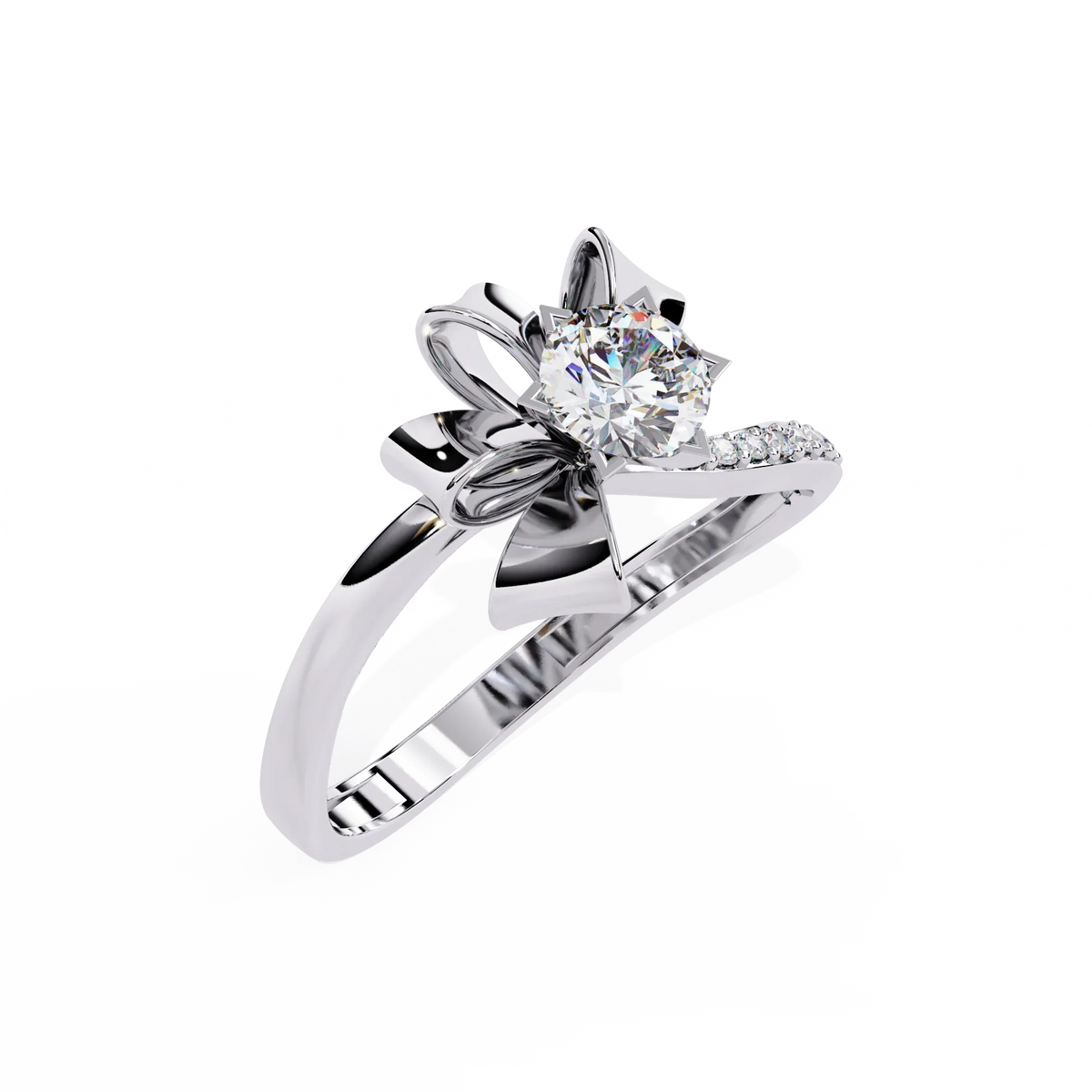 Ribbon Bloom Lab Grown Diamond Ring - Ophiratbf
