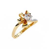 Ribbon Bloom Lab Grown Diamond Ring - Ophiratbf