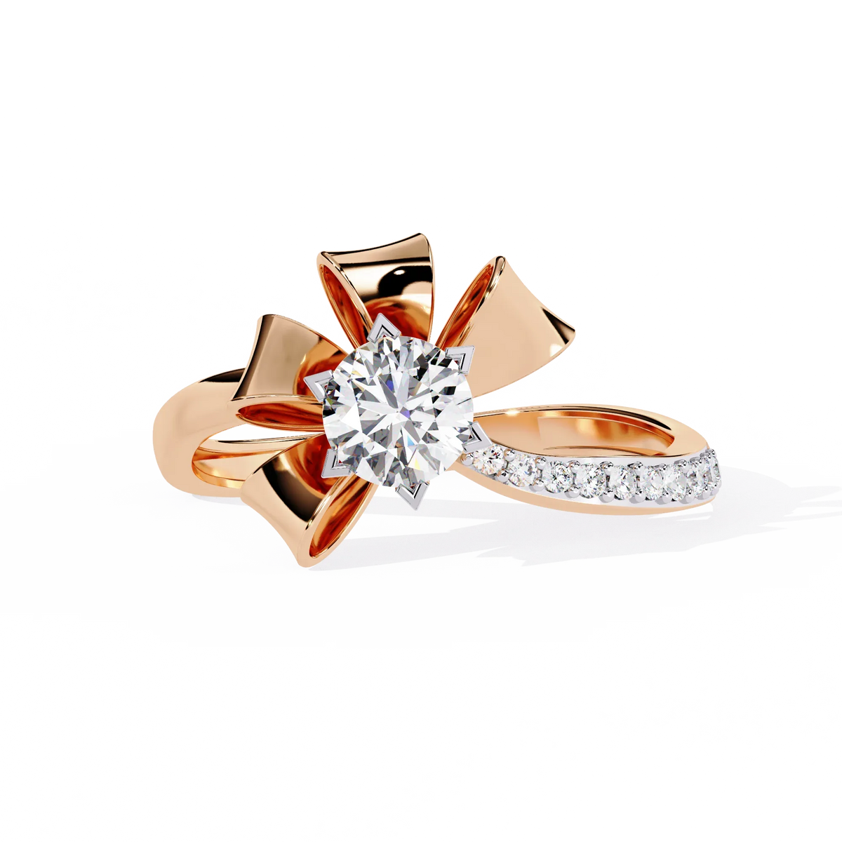 Ribbon Bloom Lab Grown Diamond Ring - Ophiratbf