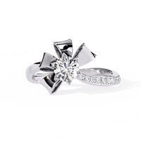 Ribbon Bloom Lab Grown Diamond Ring - Ophiratbf