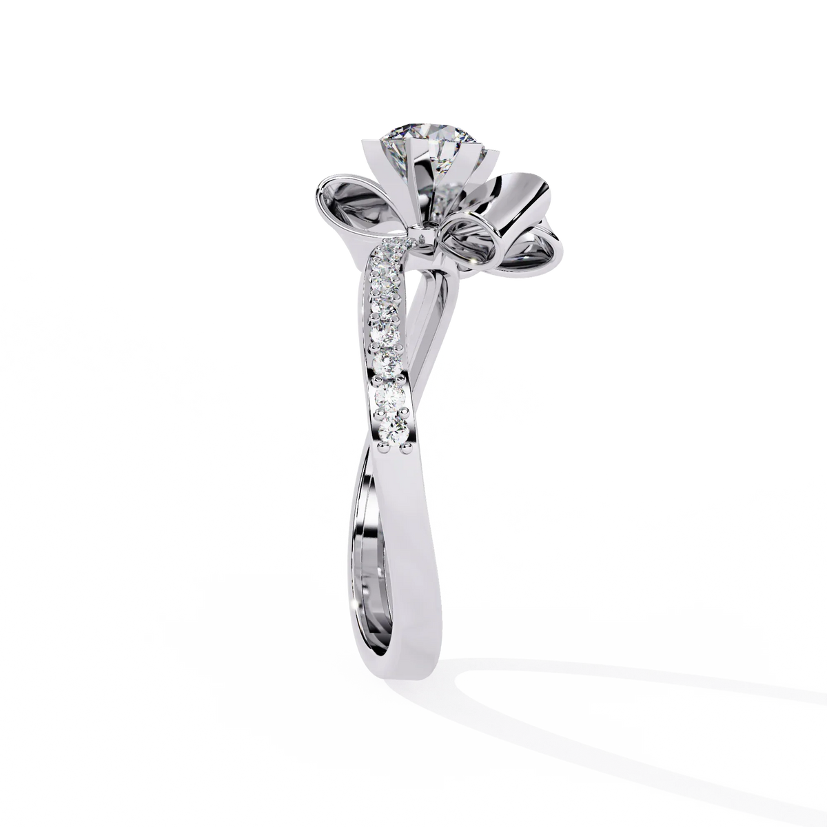 Ribbon Bloom Lab Grown Diamond Ring - Ophiratbf