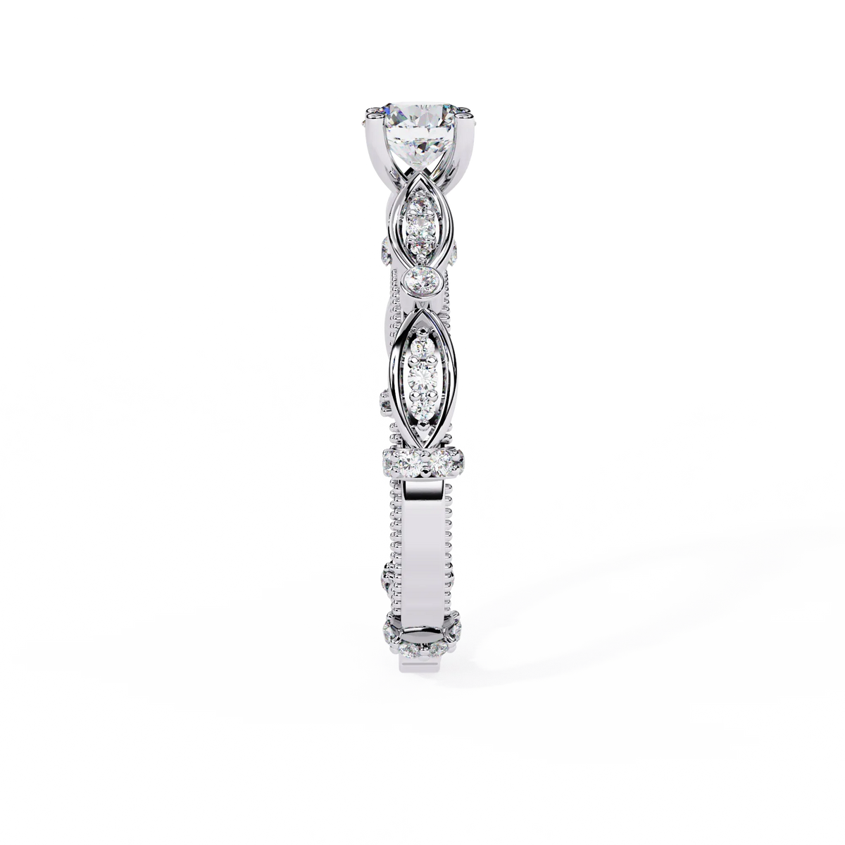 Navette Grace Lab Grown Diamond Ring - Ophiratbf