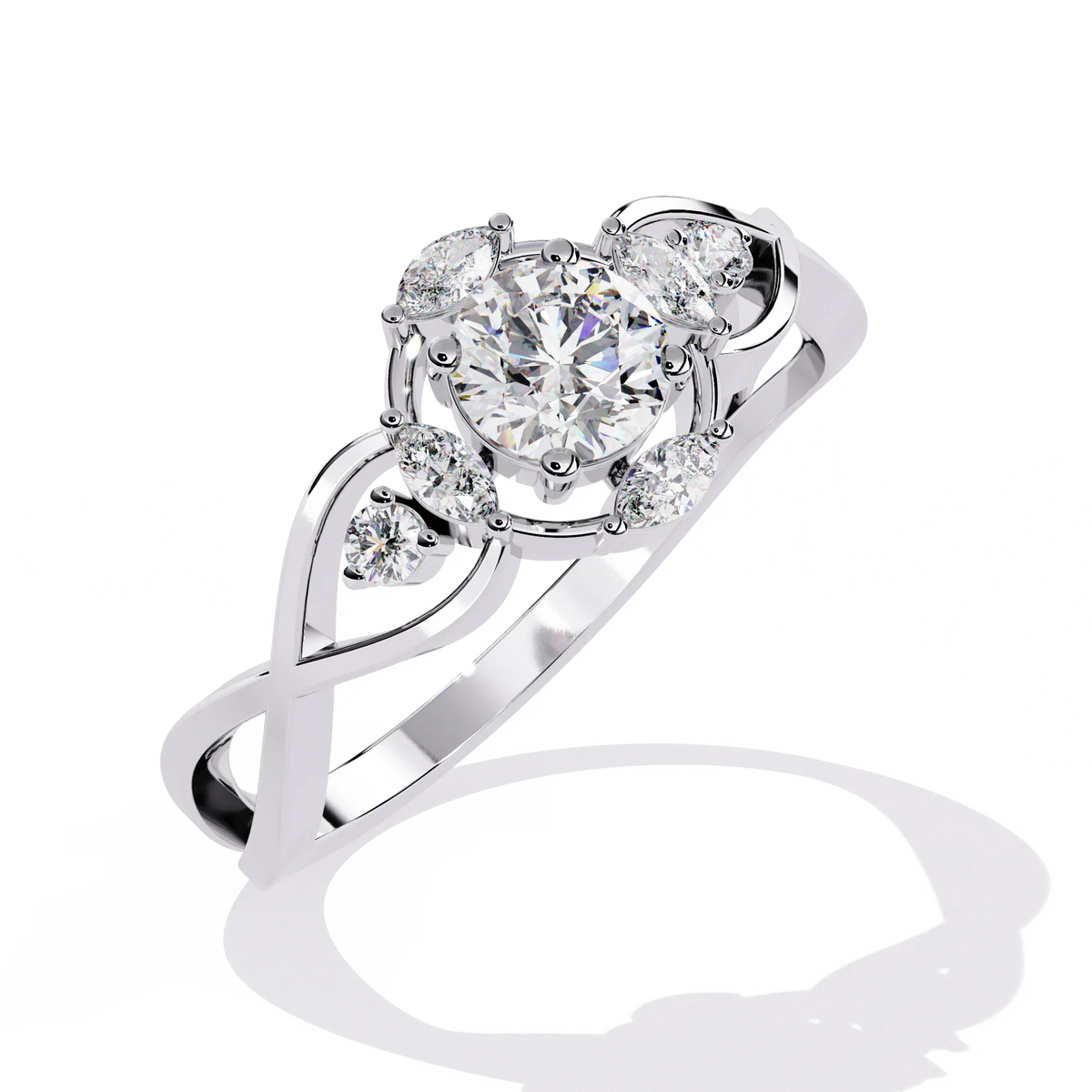 Infinity Petal Lab Grown Diamond Ring - Ophiratbf
