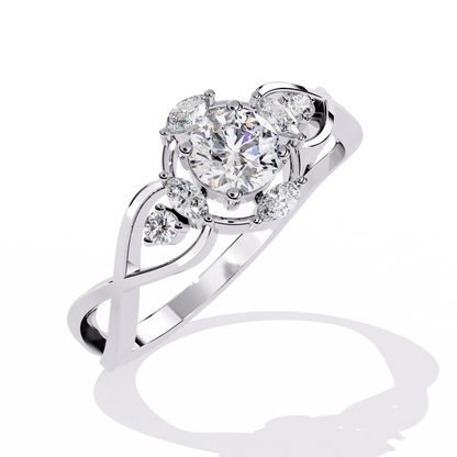 Infinity Petal Lab Grown Diamond Ring