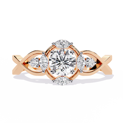 Infinity Petal Lab Grown Diamond Ring