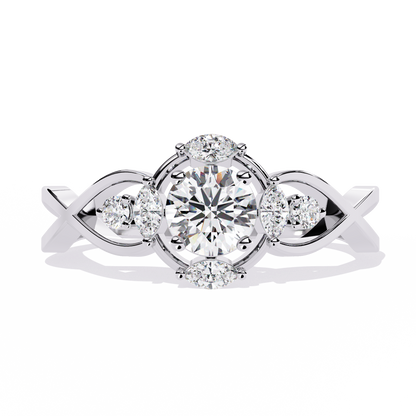 Infinity Petal Lab Grown Diamond Ring