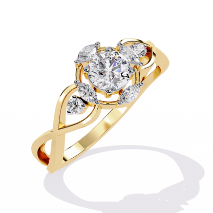 Infinity Petal Lab Grown Diamond Ring