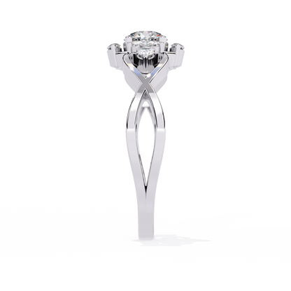 Infinity Petal Lab Grown Diamond Ring