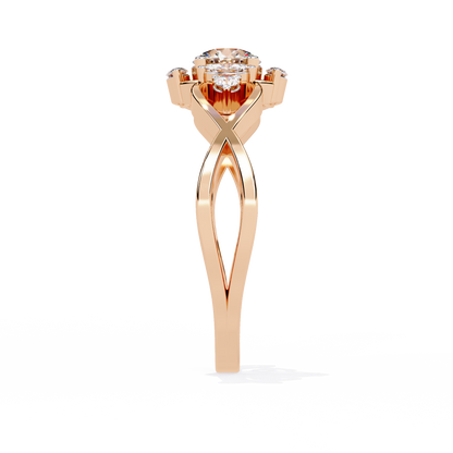 Infinity Petal Lab Grown Diamond Ring