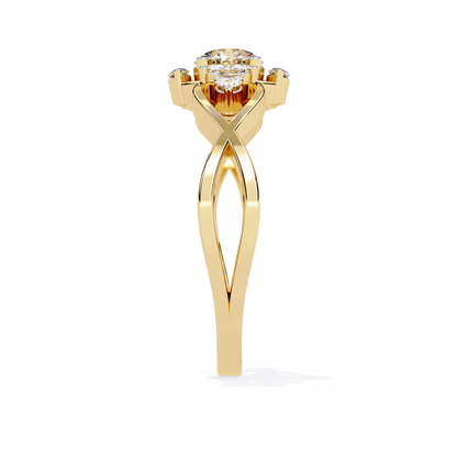 Infinity Petal Lab Grown Diamond Ring