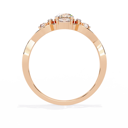 Infinity Petal Lab Grown Diamond Ring