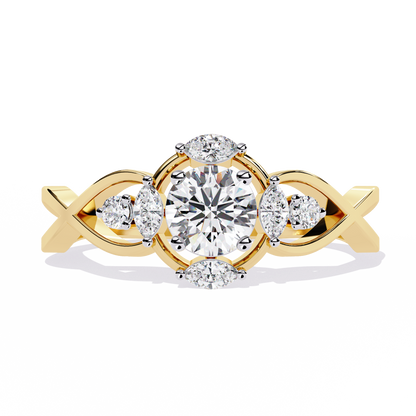 Infinity Petal Lab Grown Diamond Ring