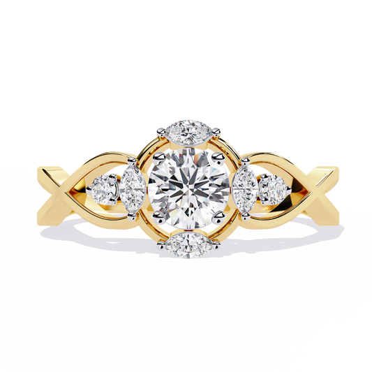 Infinity Petal Lab Grown Diamond Ring