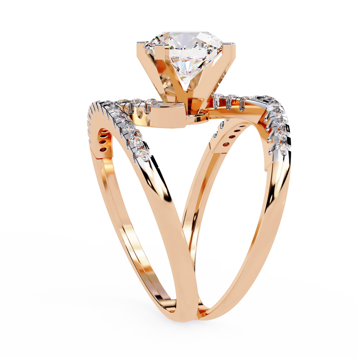 Spiral Embrace Lab Grown Diamond Ring - Ophiratbf