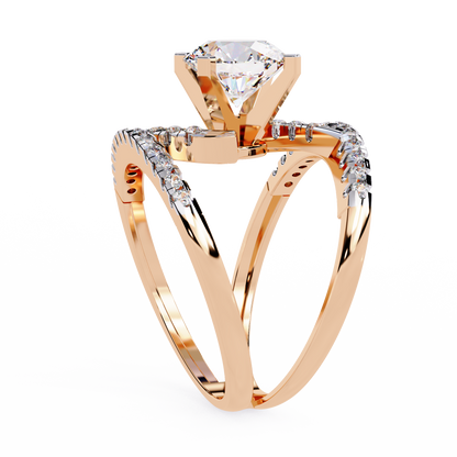 Spiral Embrace Lab Grown Diamond Ring