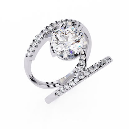 Spiral Embrace Lab Grown Diamond Ring