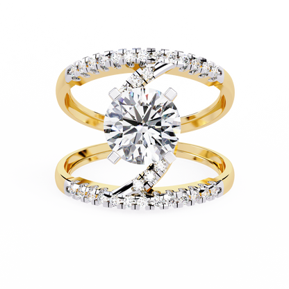 Spiral Embrace Lab Grown Diamond Ring
