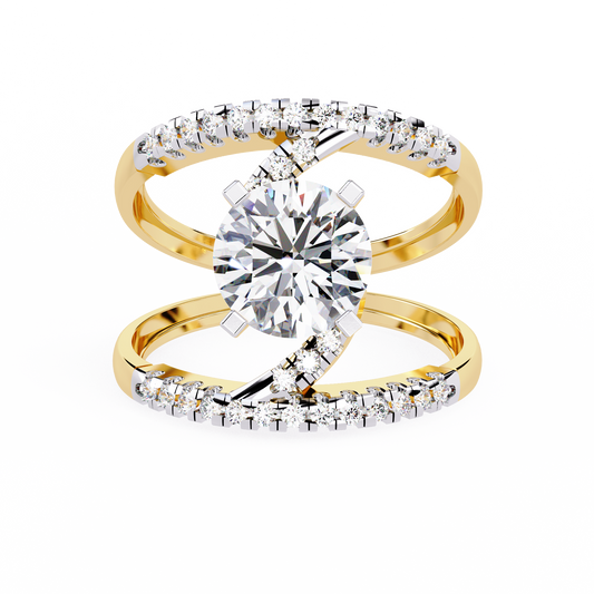 Spiral Embrace Lab Grown Diamond Ring