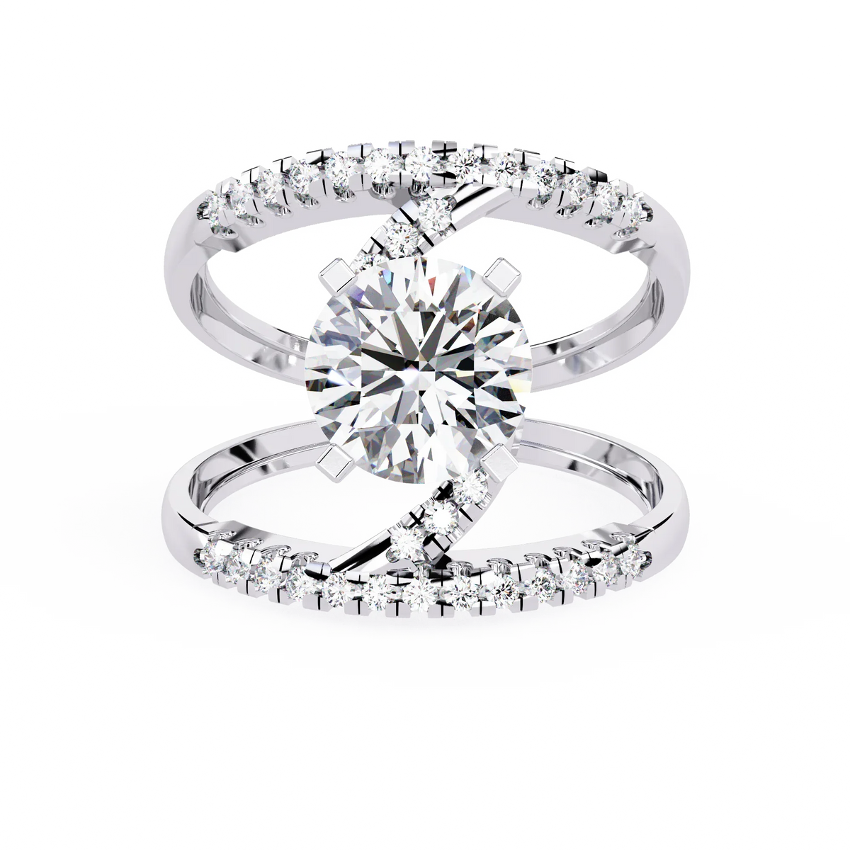 Spiral Embrace Lab Grown Diamond Ring - Ophiratbf
