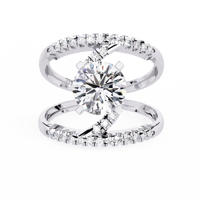 Spiral Embrace Lab Grown Diamond Ring