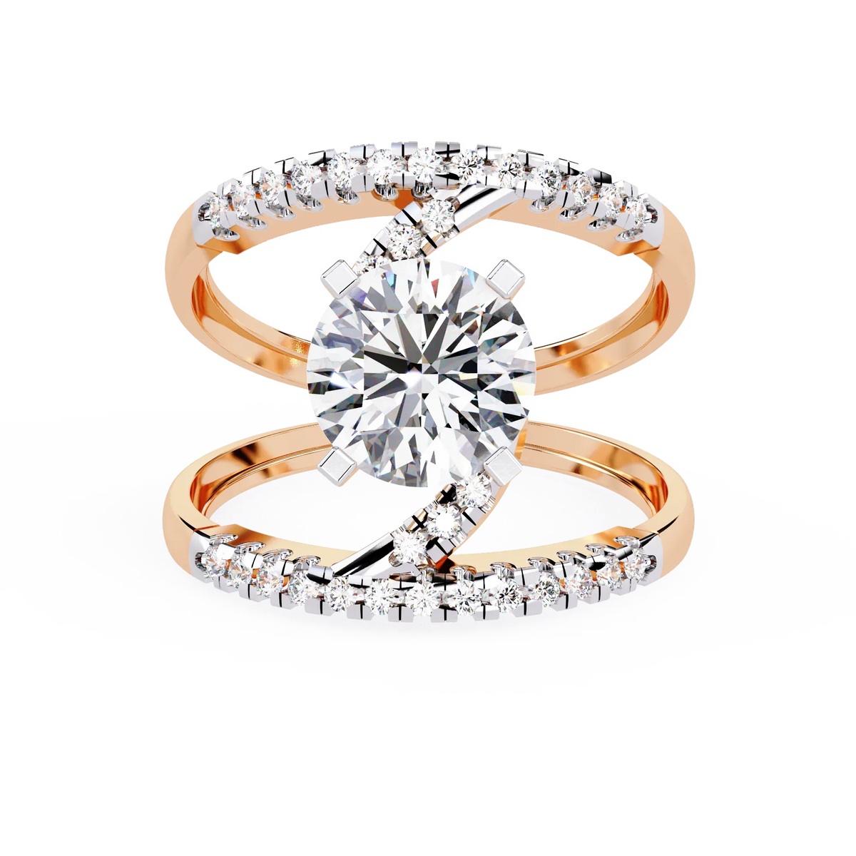 Spiral Embrace Lab Grown Diamond Ring - Ophiratbf