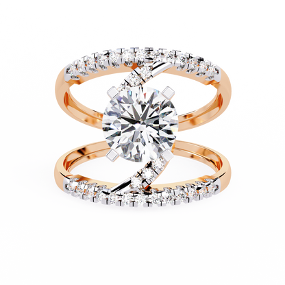 Spiral Embrace Lab Grown Diamond Ring