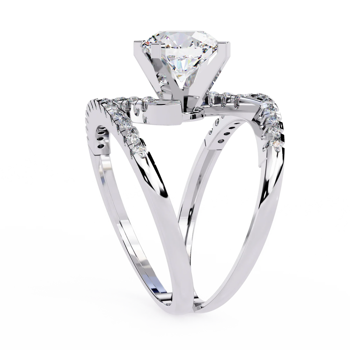Spiral Embrace Lab Grown Diamond Ring - Ophiratbf