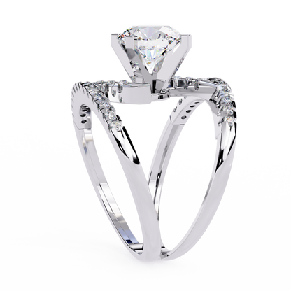 Spiral Embrace Lab Grown Diamond Ring