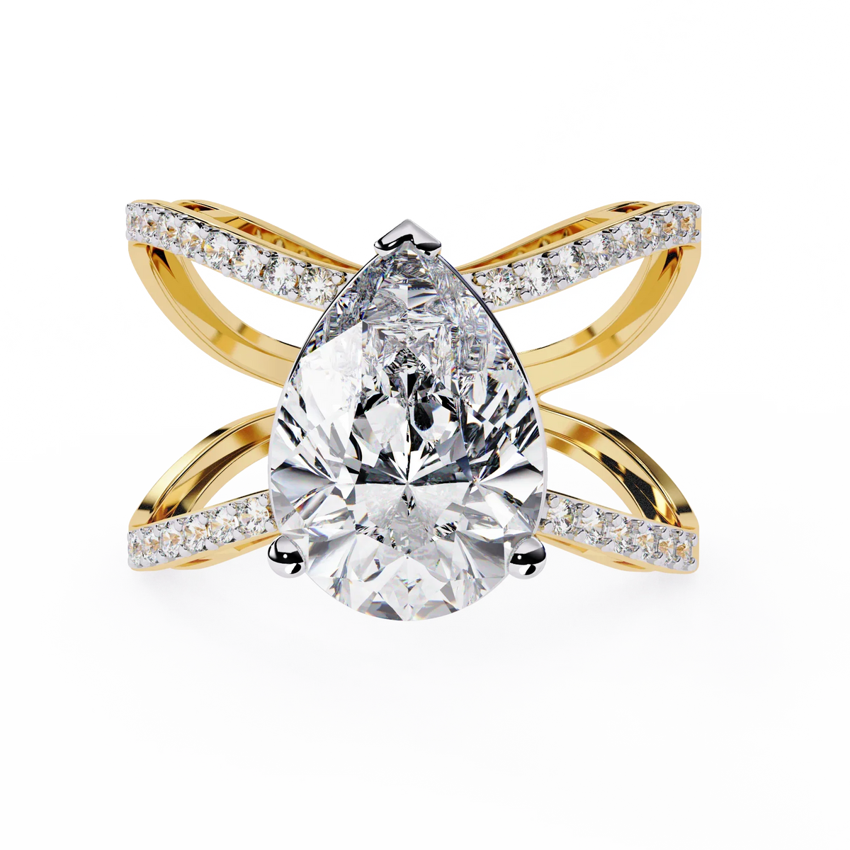 Nova Criss Cross Lab Grown Diamond Ring - Ophiratbf